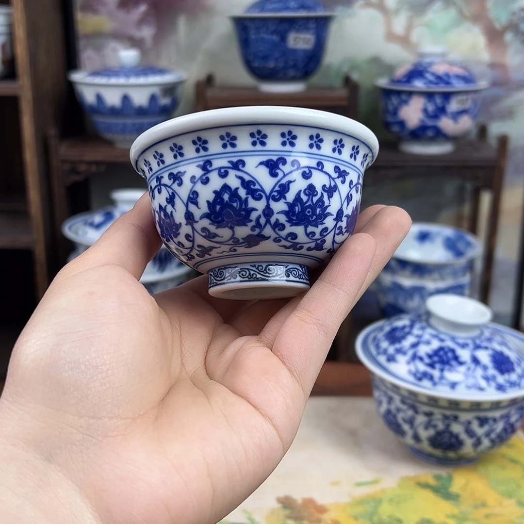 其他瓷缠枝莲小压手