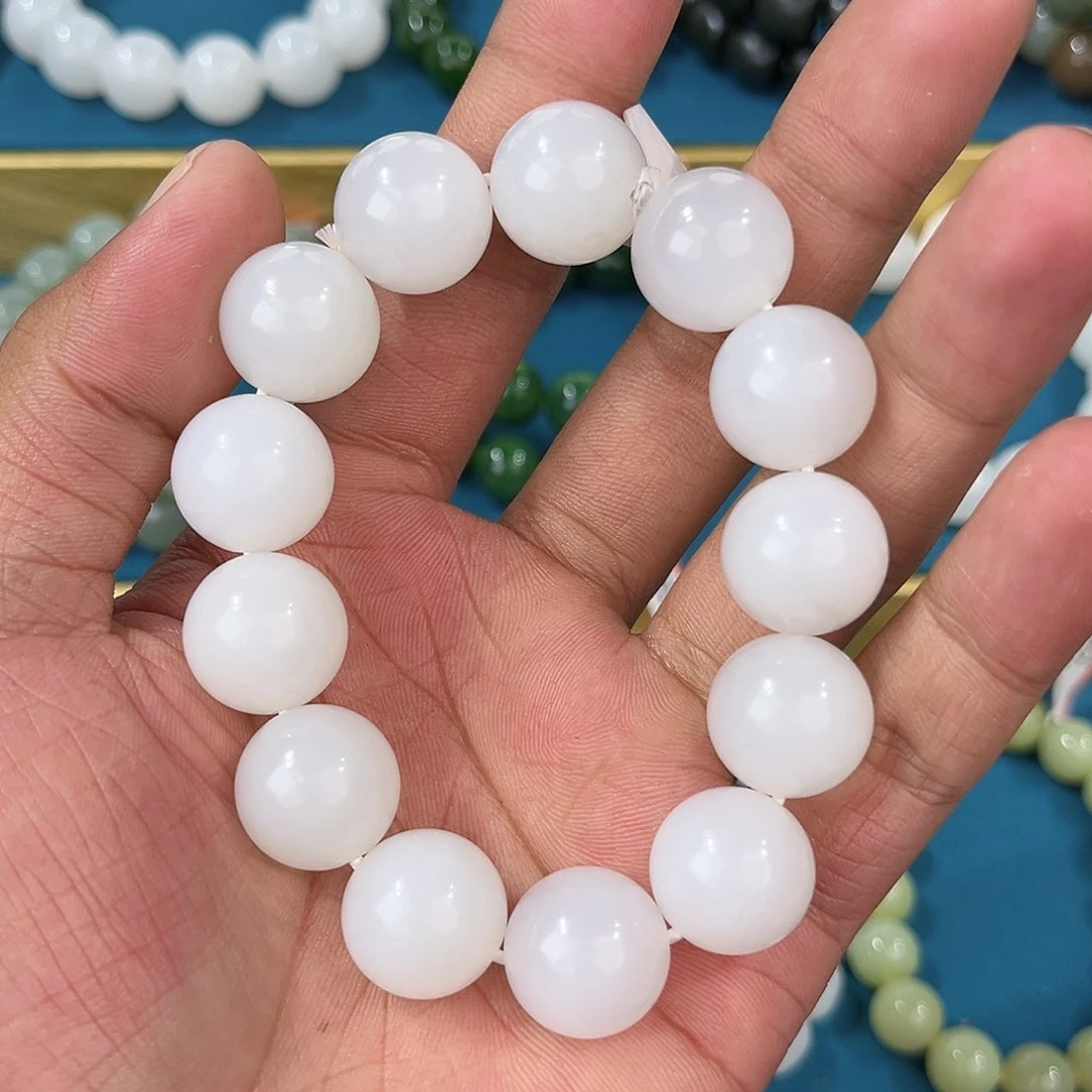 手串未镶嵌和田玉纯天然新疆和田玉且末天泰16mm