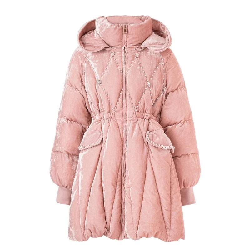 MAXRIENYMAXRIENY桃粉复古羽绒服甜美