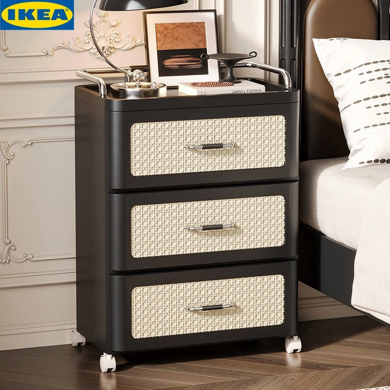IKEA宜家家用卧室床头柜多层抽屉式办公室储物柜客厅塑料零食杂物