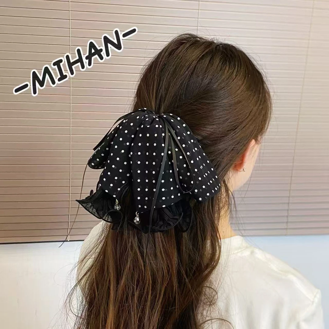 A款（1-100）链接少女风无痕发夹发卡发圈黑色抓夹头饰轻奢风发饰