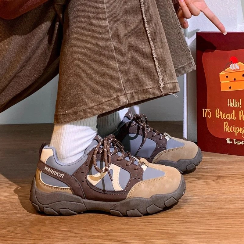 回力秋季美拉德新款厚底德训鞋女2025爆款小个子复古阿甘老爹鞋子