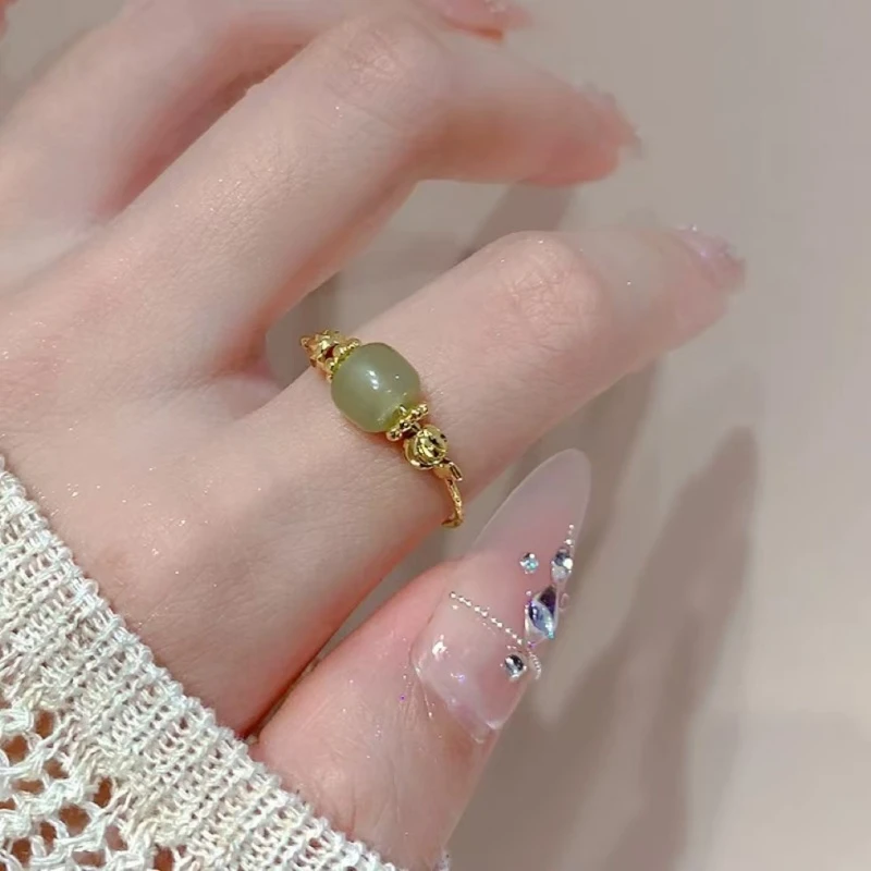 铜合金戒指  A363  气质轻奢时尚小众ins精致百搭可调节戒指