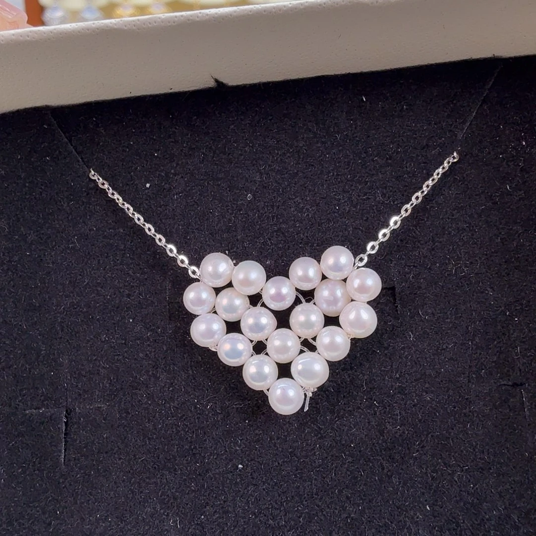 淡水珍珠颈饰银S925镶嵌