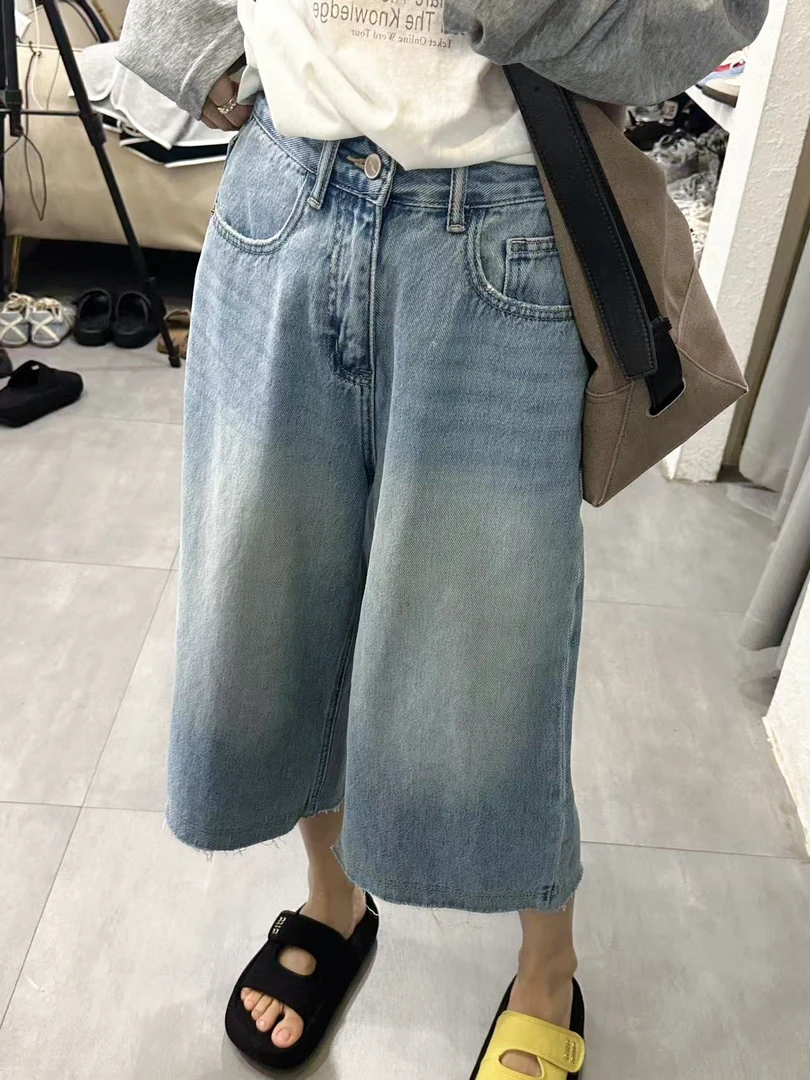 【七分裤】夏日显瘦牛仔阔腿裤