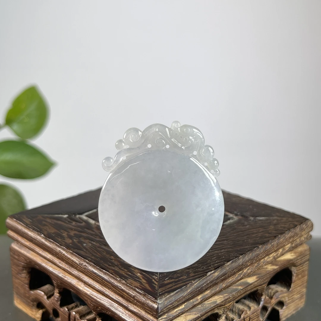 JTA06-77 天然缅甸A货翡翠  仿古扣