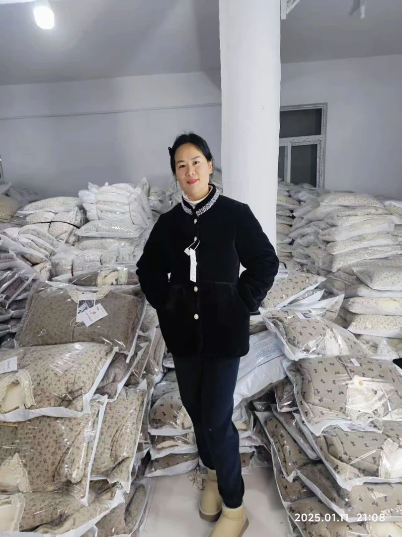 升级版雪尼尔面料珍珠领套装花边领套装家居服可外穿