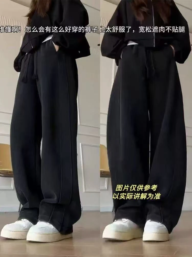 ERLIJIA·lulu同款显瘦修饰腿型弯刀卫裤9256