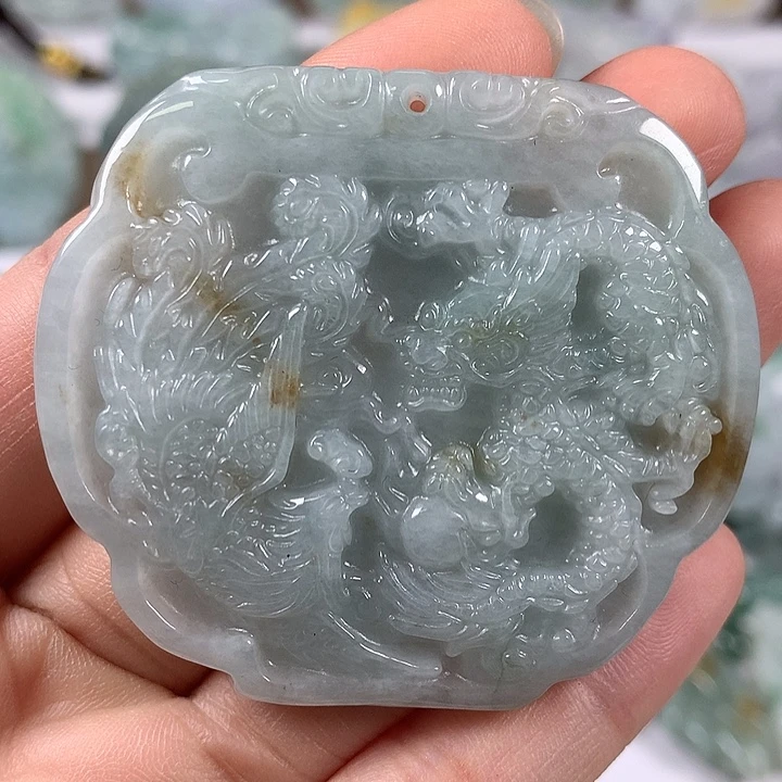 翡翠未镶嵌颈饰龙凤呈祥福利