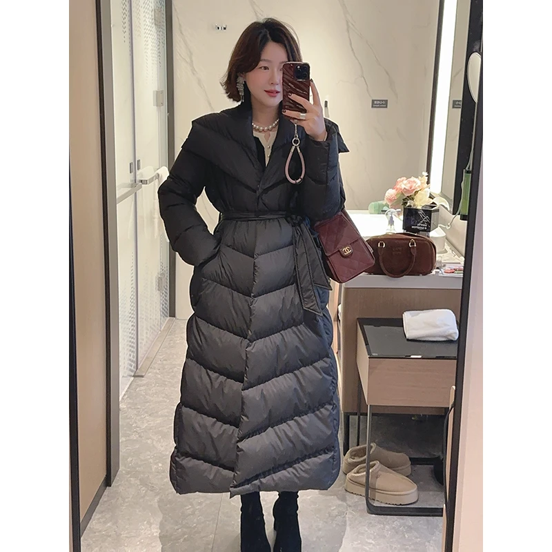 【DIS 定制】【冬日费城】90鹅绒羽绒服翻领长款过膝外套Z525X21742