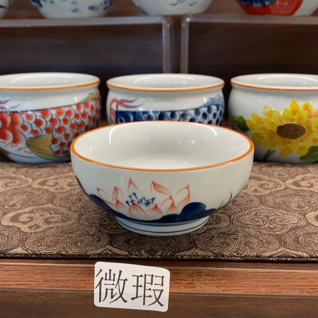 釉下彩老陶泥手工绘制