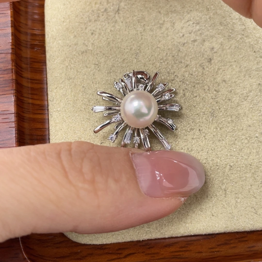 海水珍珠颈饰银S925镶嵌