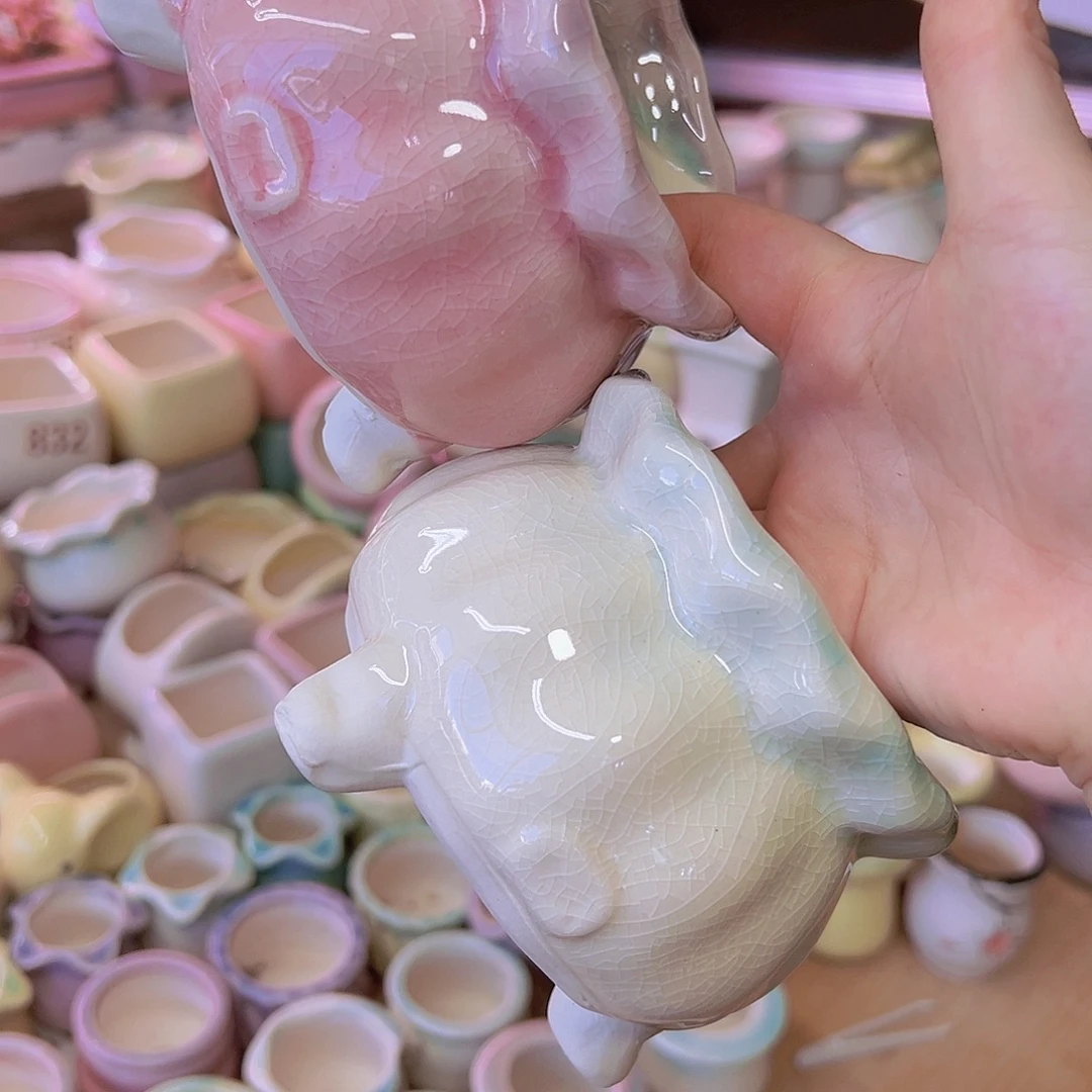 陶瓷花盆当场满12包邮