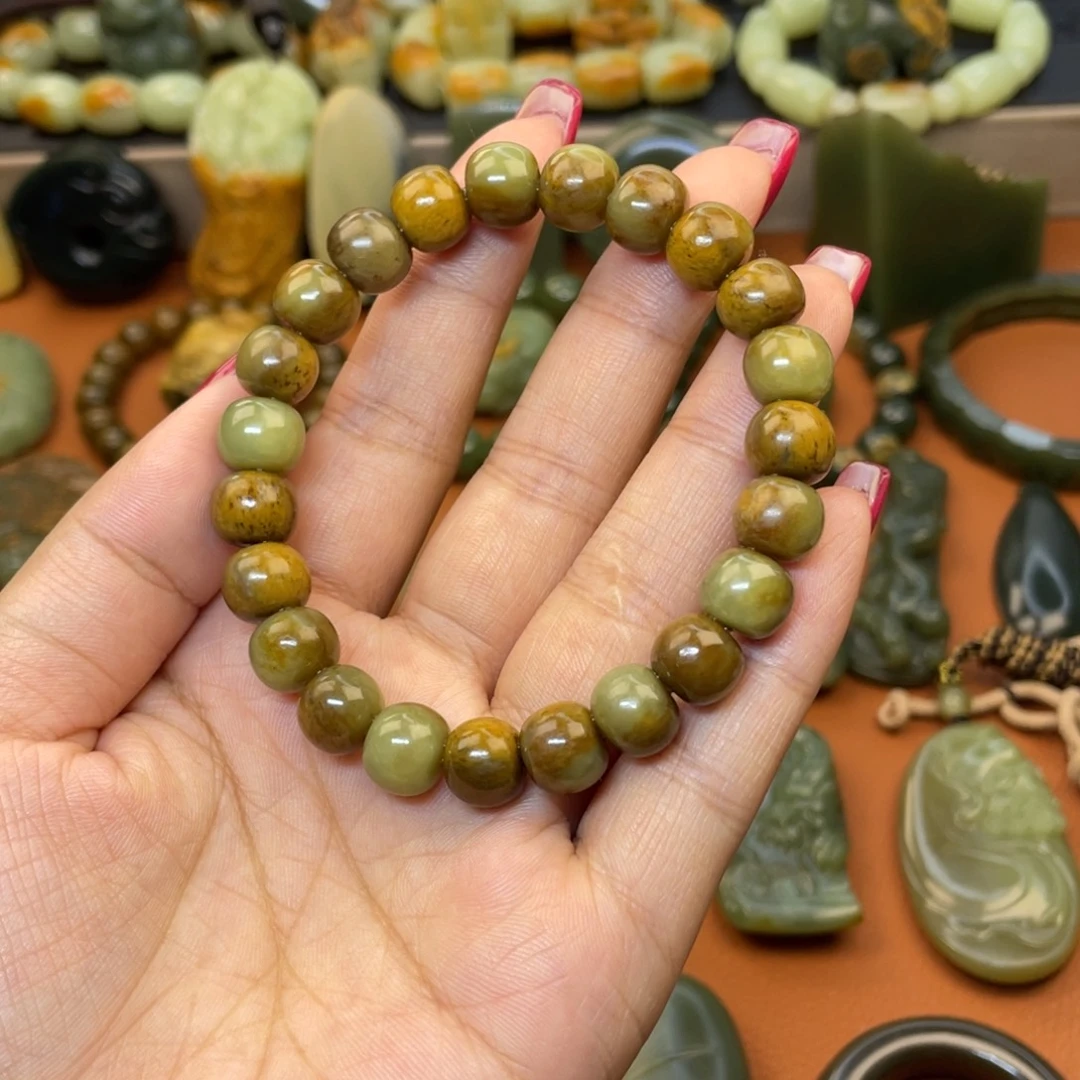 岫岩河磨玉（透闪石质玉）未镶嵌手链