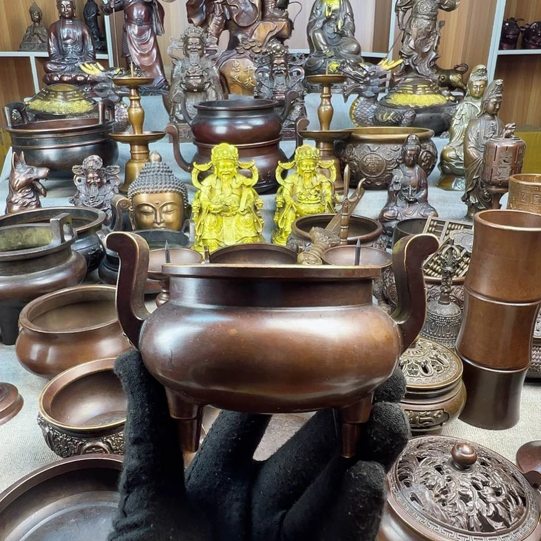 铜香炉铜摆件铜工艺品风水摆件