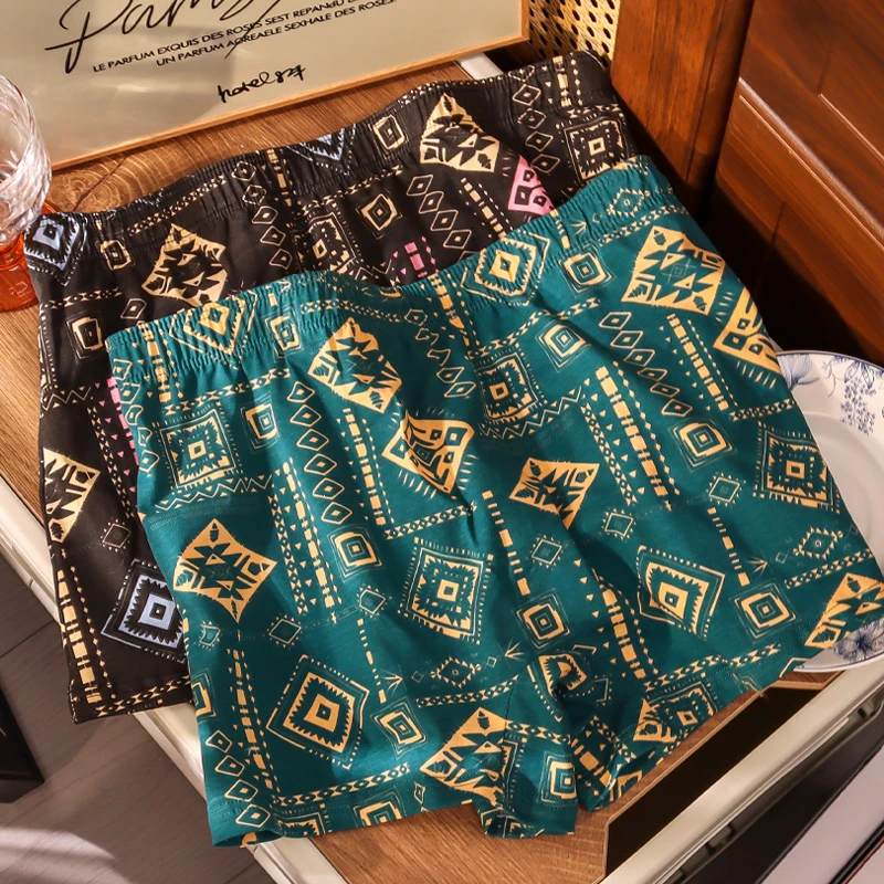 【一裤多穿】三条装男士内裤阿罗裤纯棉大码睡裤居家裤四角裤衩