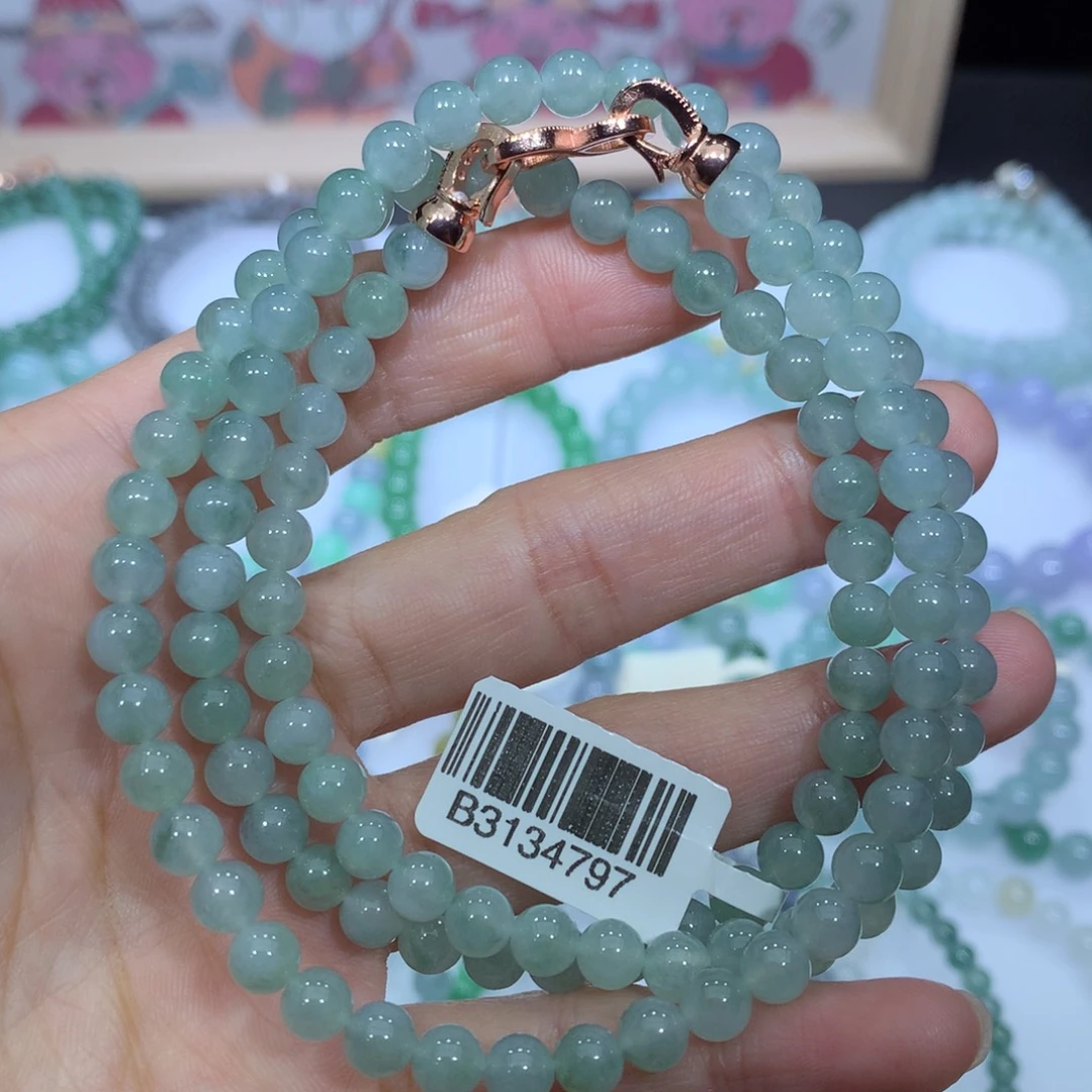 翡翠未镶嵌手链天然