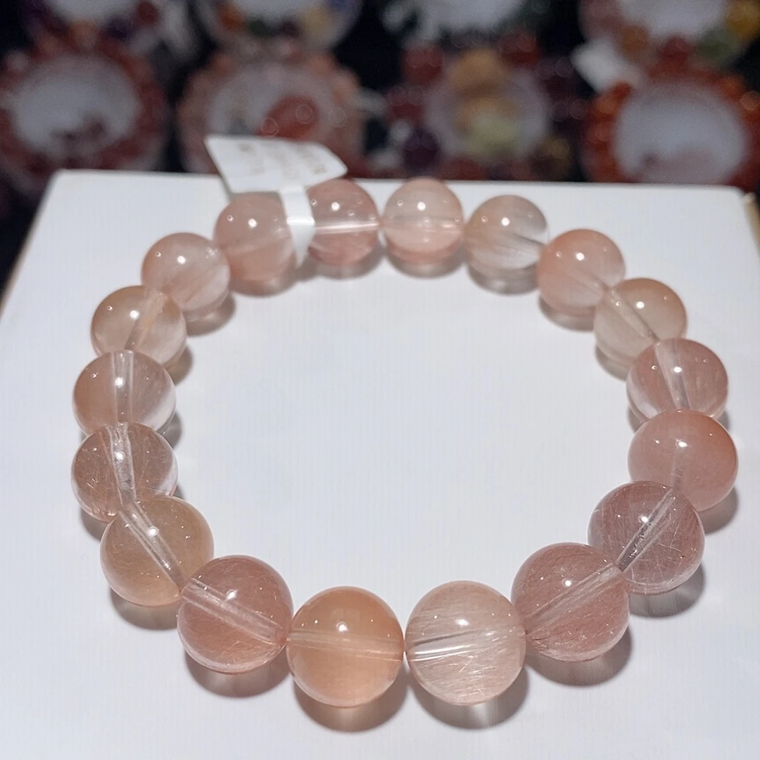 水晶未镶嵌手链F粉兔毛10.8