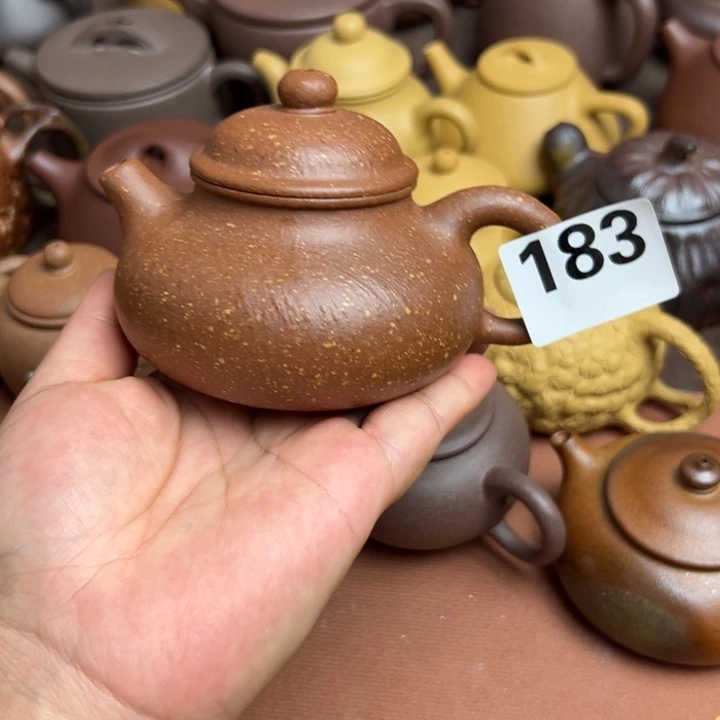 蒋***辉茶壶紫砂红降坡半手工210cc左右瑕疵