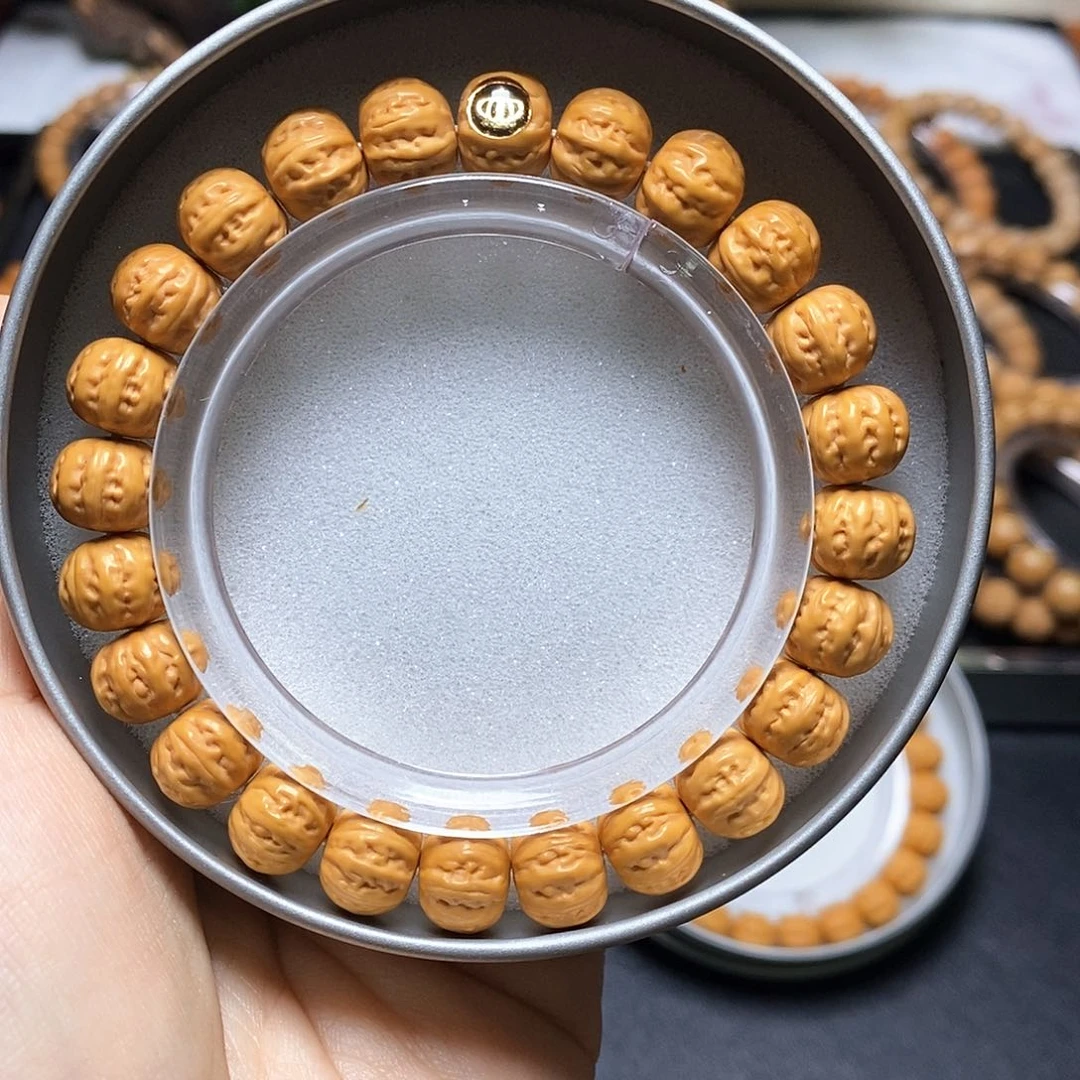 猴头核桃手串金标京八棱尺寸 10-11全品单号120号