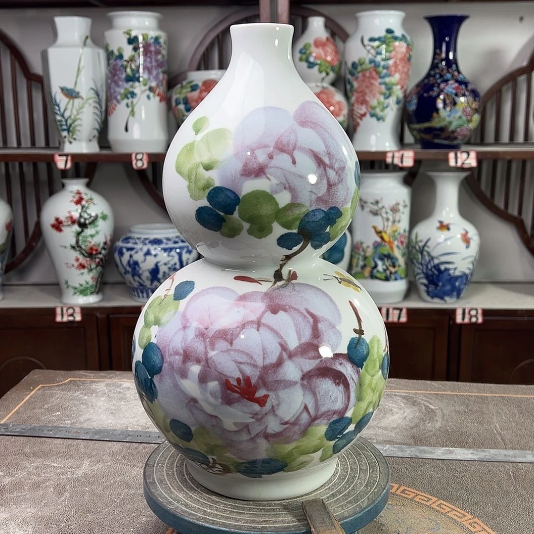 陶摆件景德镇陶瓷葫紫牡