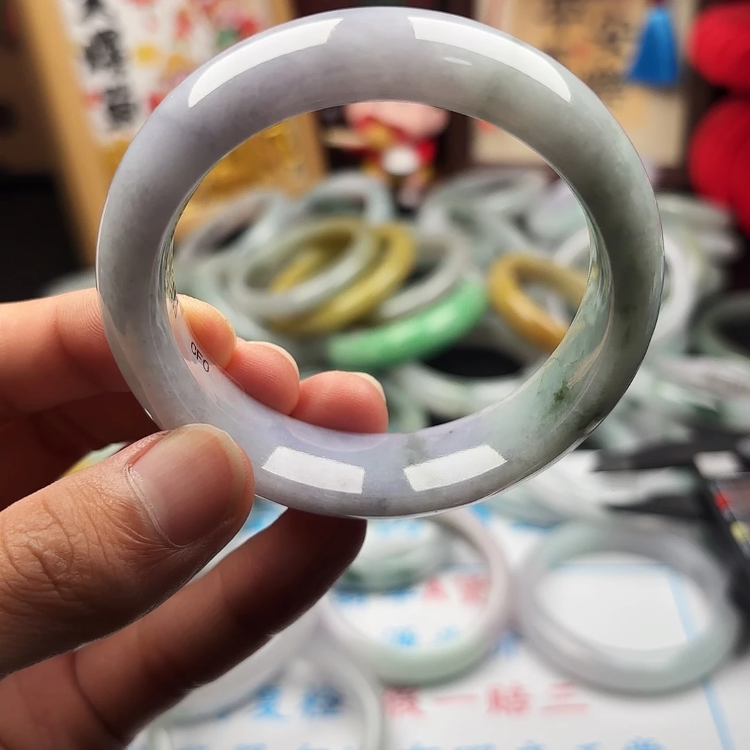 翡翠未镶嵌手镯5758 x2 17