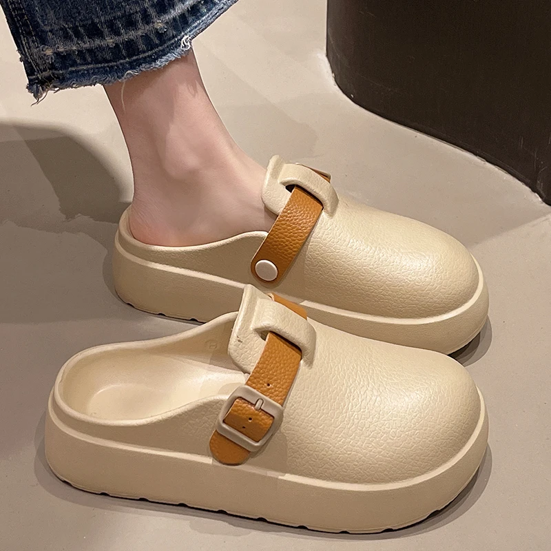 2025新款时尚网红外穿勃肯鞋女士懒人百搭软底凉拖鞋高级感半拖鞋