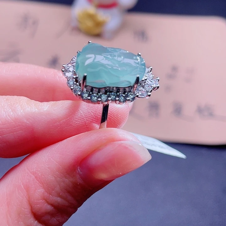 翡翠吊坠(不含链)银S925镶嵌