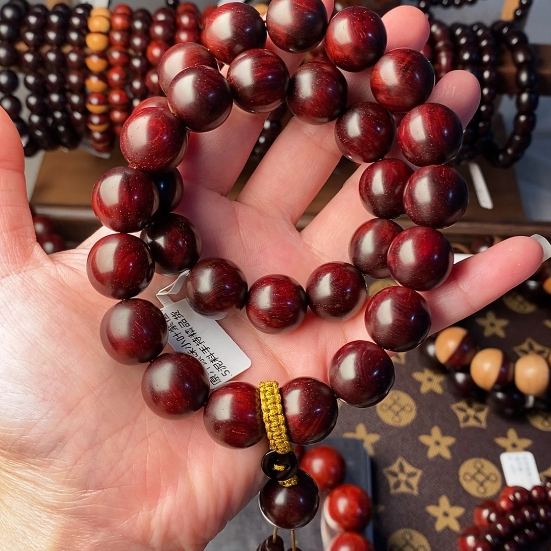 小叶紫檀手串/手链原汁原味小叶紫檀1.5泥料手持