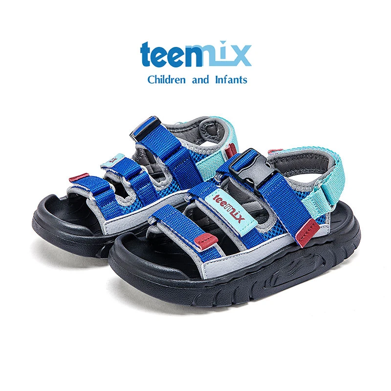 天美意童鞋夏季新款镂空儿童溯溪鞋户外沙滩鞋防撞鞋头欧若风2538