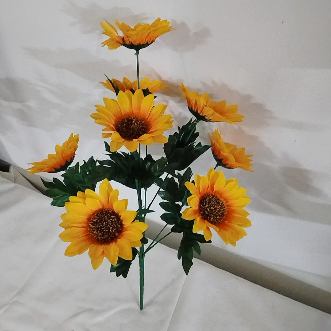家居装饰真向日葵太阳花卧室假花客厅摆设