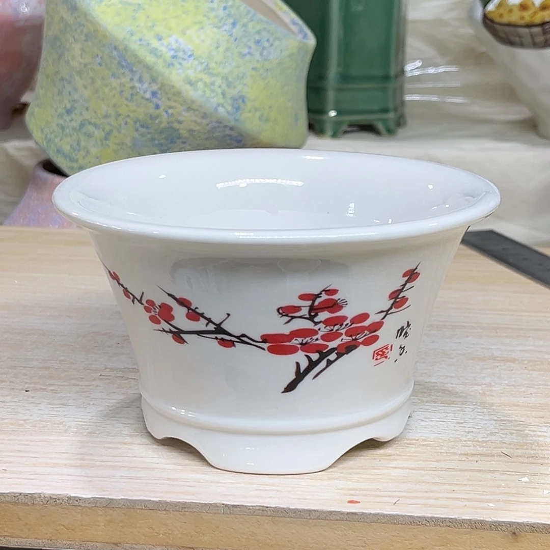 陶瓷绿植多肉微瑕花盆外口径：13*7.5