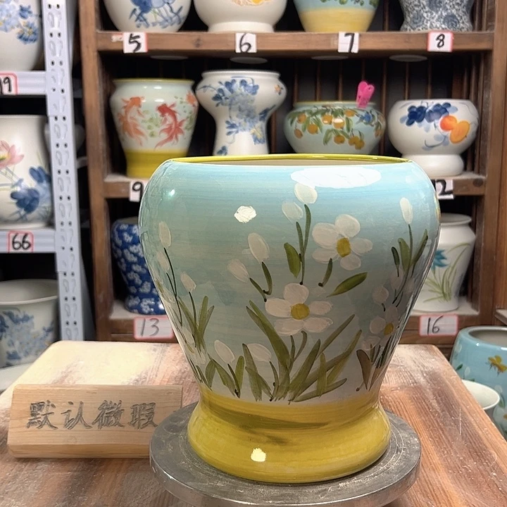陶鱼尾水仙花陶瓷