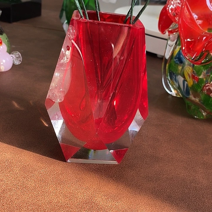 水晶花瓶高13厘米口径5厘米