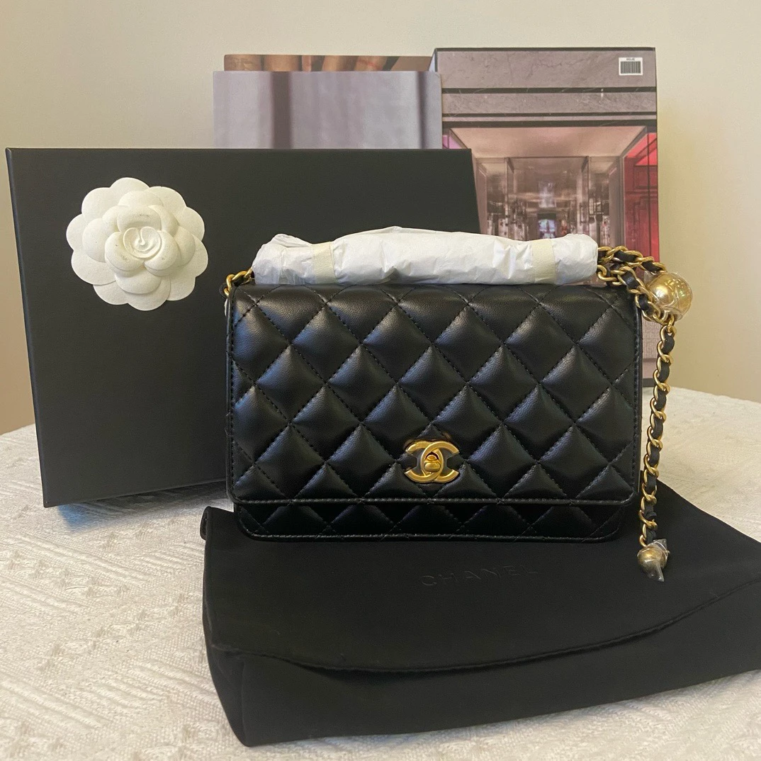 未使用 Chanel/香奈儿 23k金球woc包芯片款