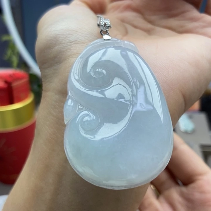 翡翠银S925镶嵌颈饰吊坠5