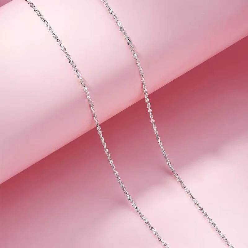 铭铭有你 链子足银 足银999足银星星链 超闪满天星项链 送洗银水