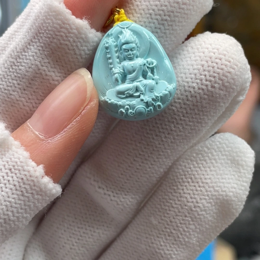 绿松石未镶嵌挂件