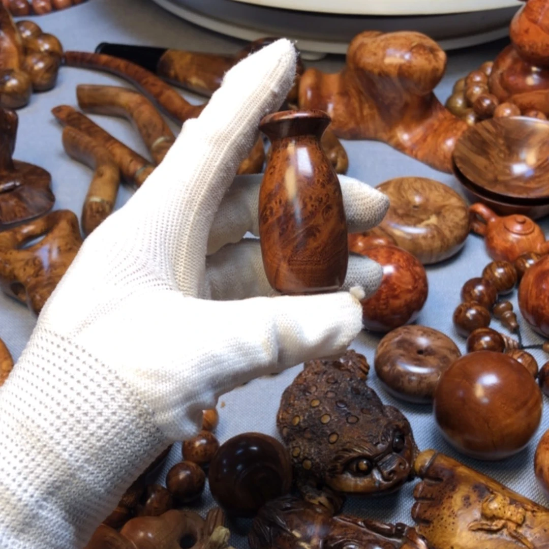 【闪购商品】木麻梨疙瘩火琉璃手把件