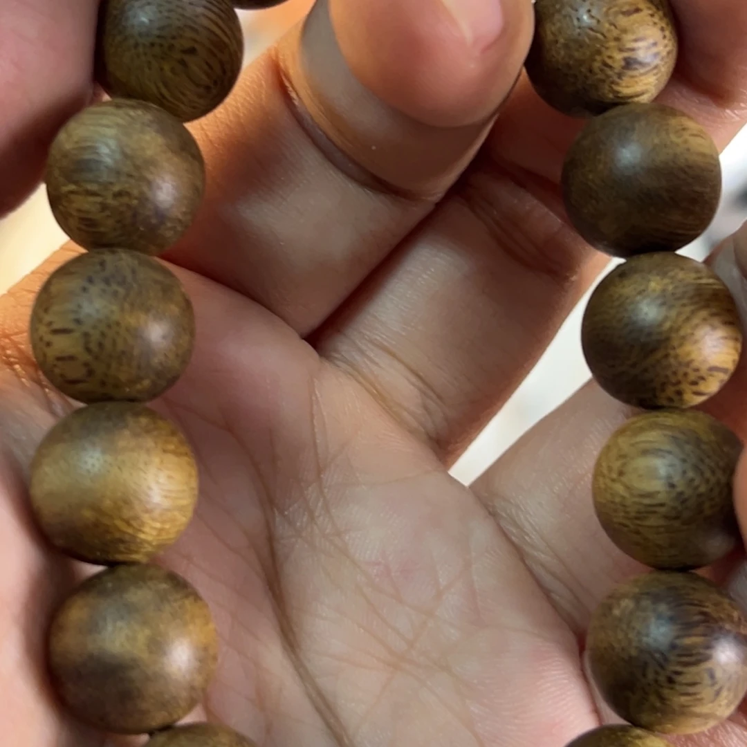 手串沉香圆珠单圈