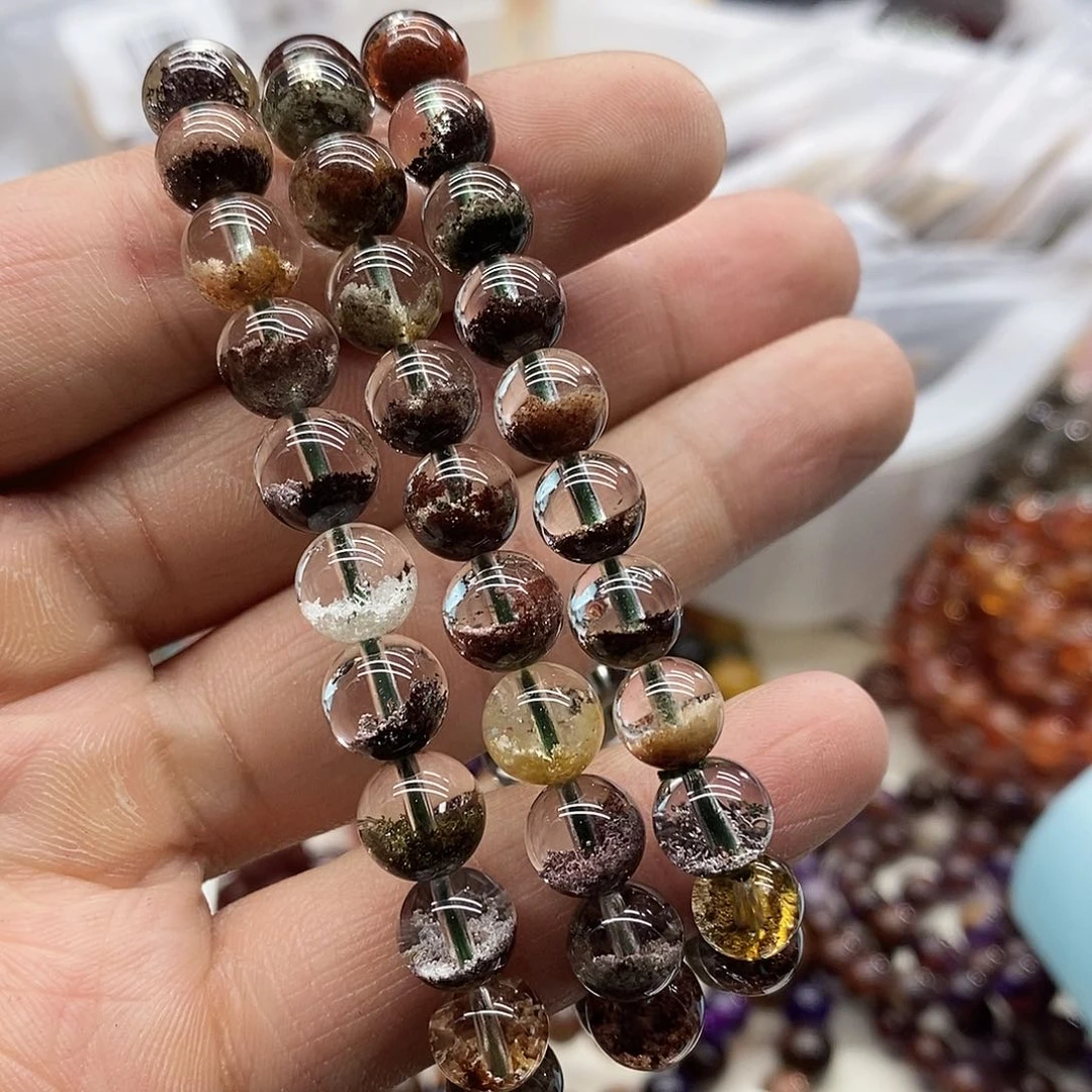 水晶手链未镶嵌多样性发货发一条