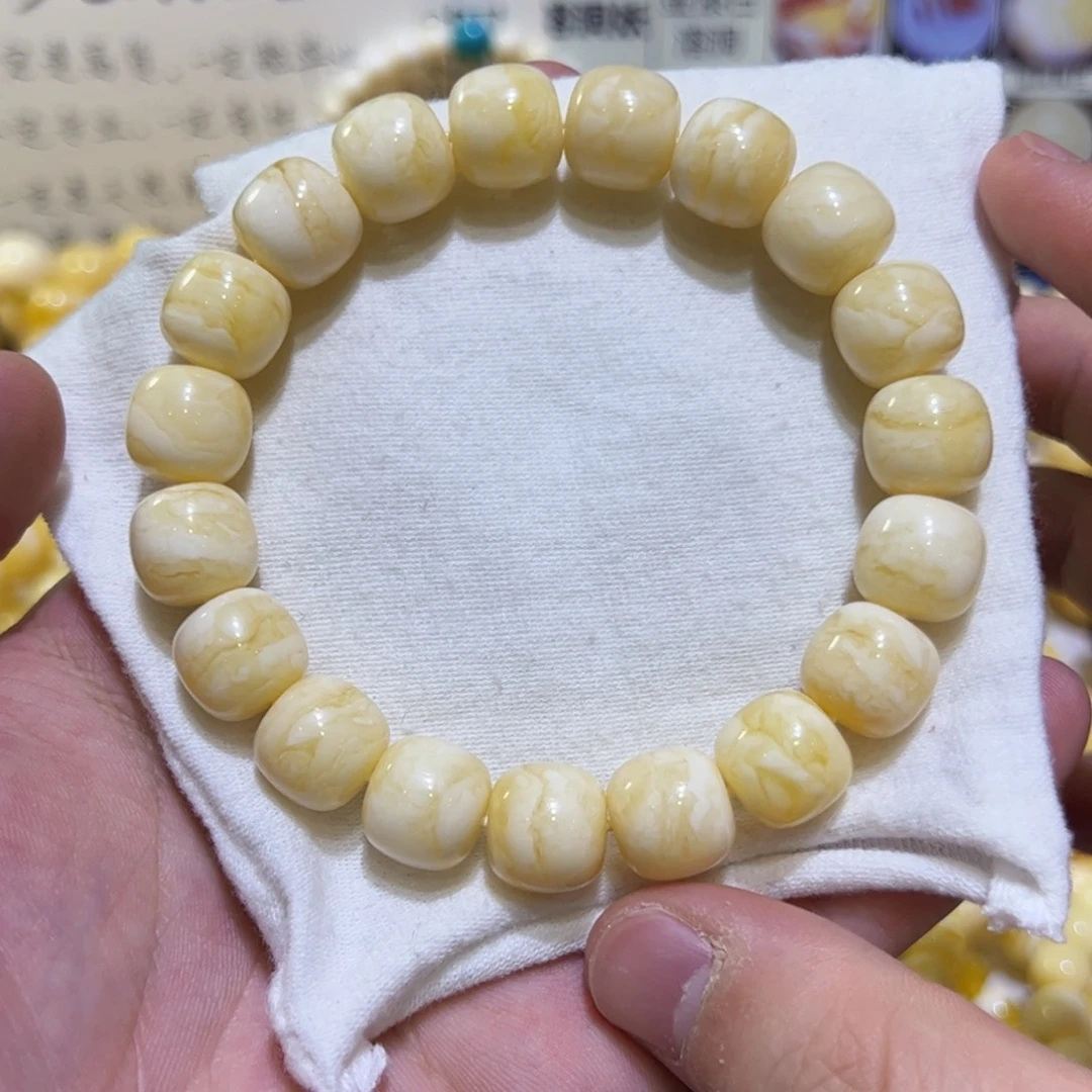 琥珀未镶嵌手链12m同料