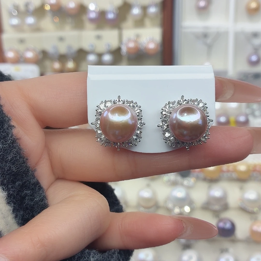 淡水珍珠耳饰未镶嵌F