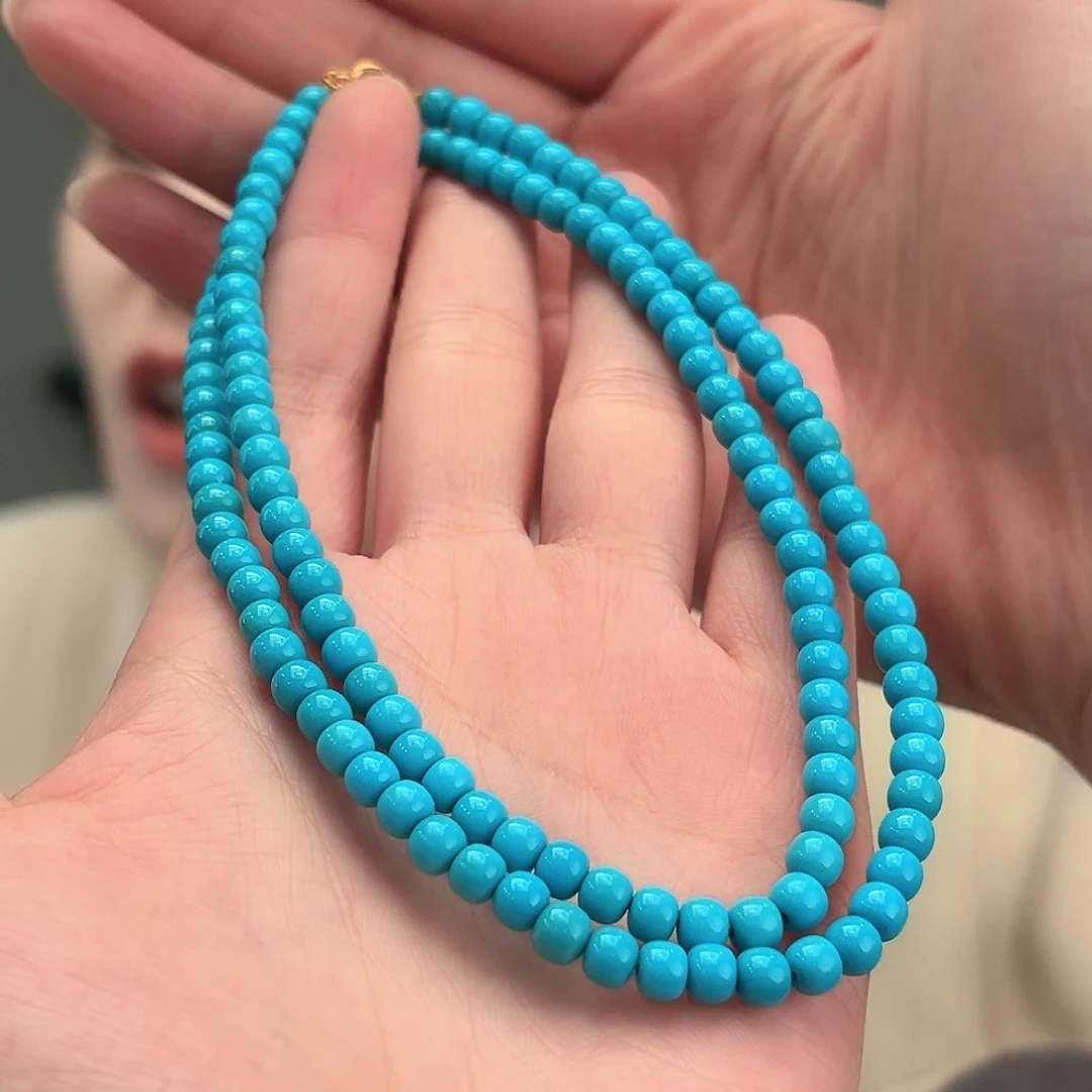 绿松石18K金镶嵌颈饰