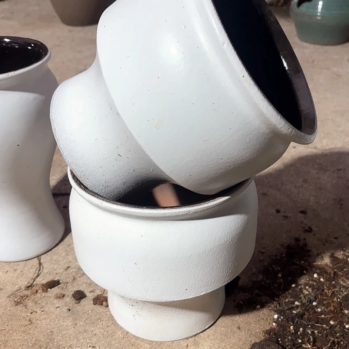 紫砂茶碗轻奢风火锅两个口径19高度21