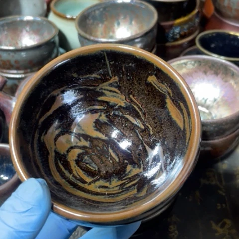 茶盏ঞ****ঞ建阳建盏微瑕钵钵