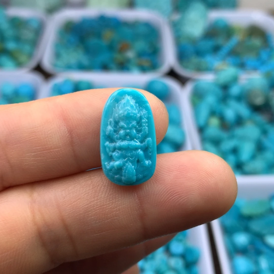 绿松石未镶嵌吊坠(不含链)19×11×5