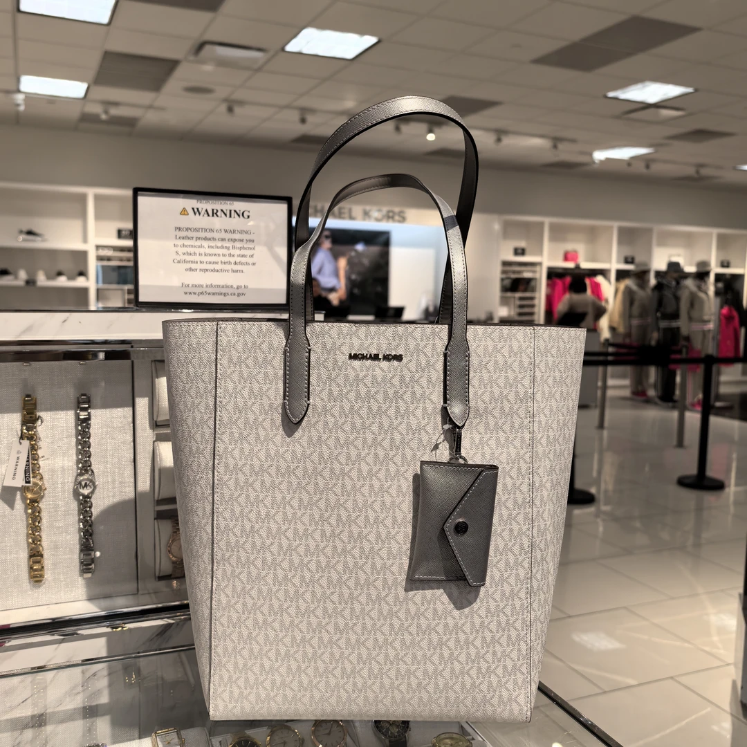 MICHAEL KORS VINCENT白拼银单肩包大号 约28*15*35cm 35F4S2VT7V