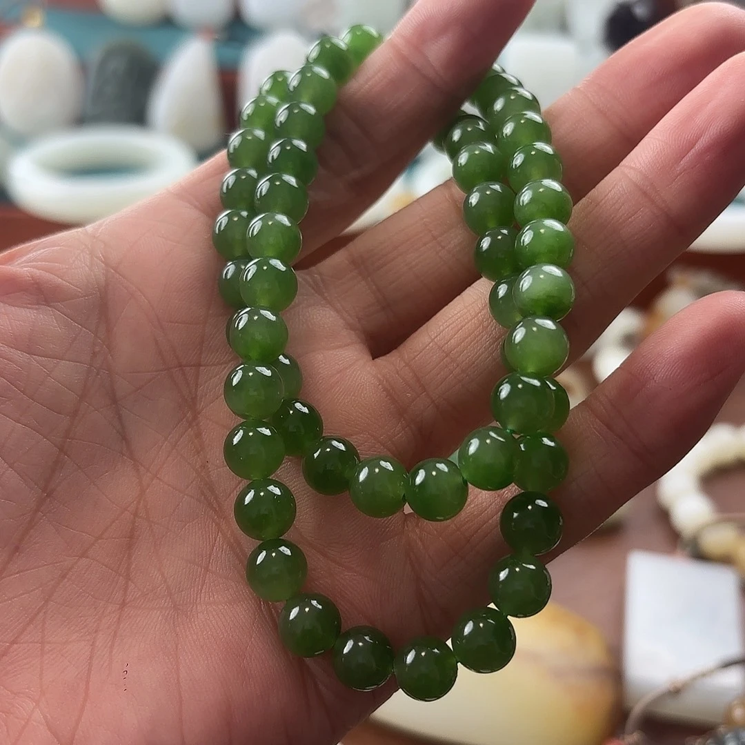 和田玉（碧玉）未镶嵌手链