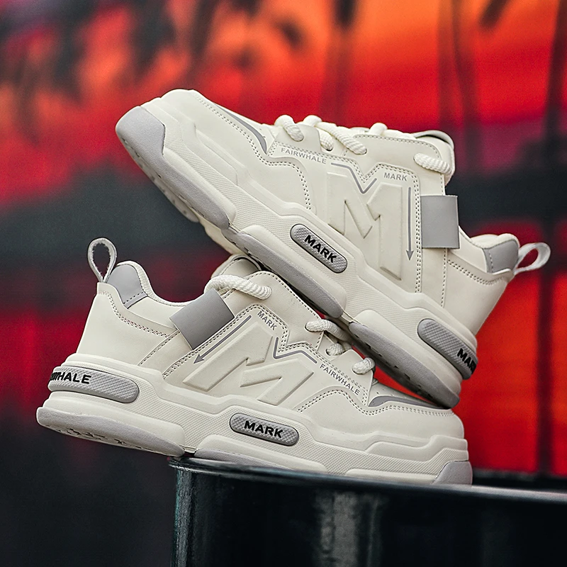马克华菲男镂空透气男鞋春季运动鞋子2025新款男士休闲板鞋